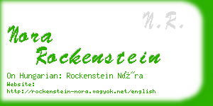 nora rockenstein business card